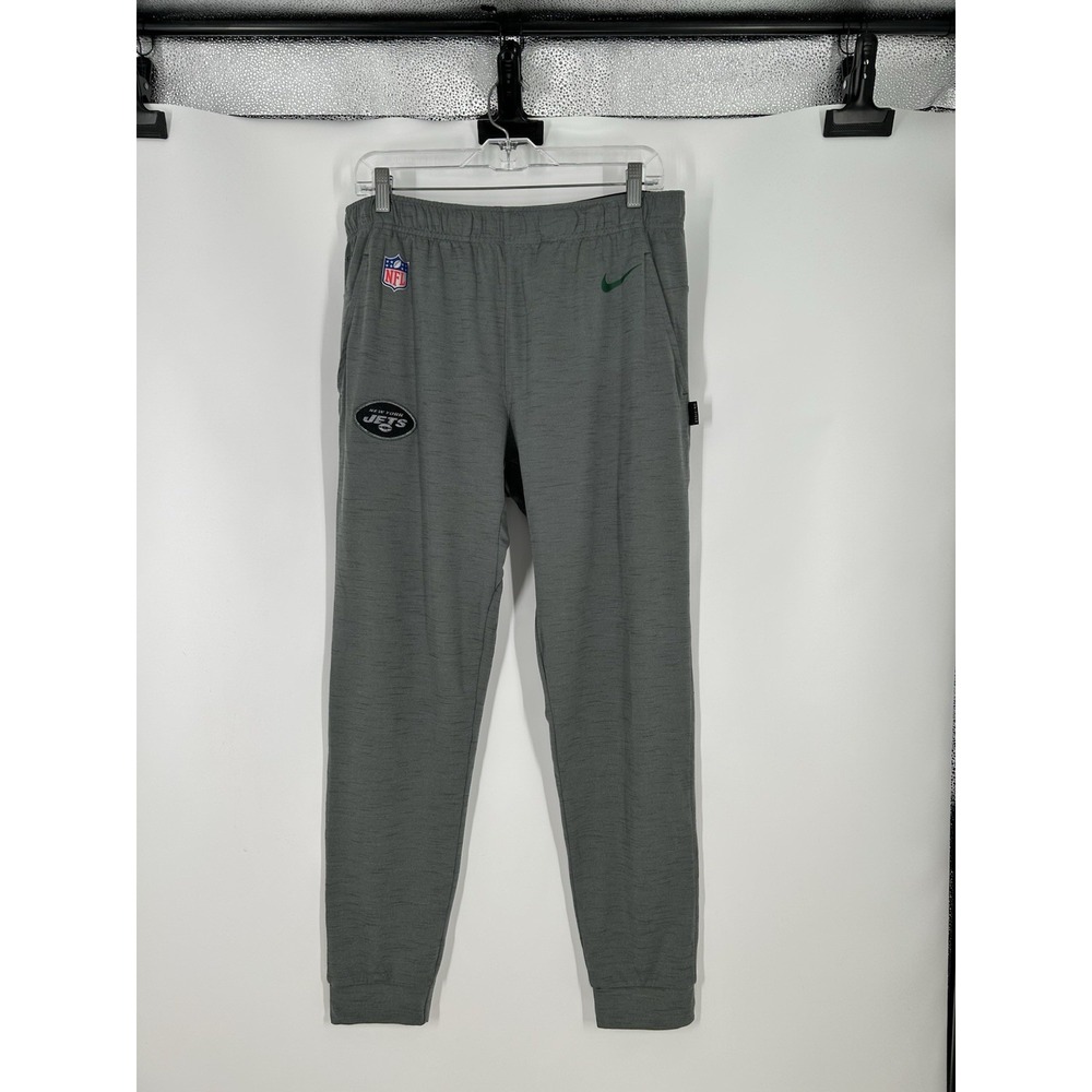 New York Jets Nike Dri Fit On Field Joggers Sweatpants Tapered Grey Mens Large